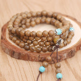 108 Beads Bracelet 6mm Natural Sandalwood Buddhist Buddha Wood Prayer Bead Mala Unisex Men Bracelets & Bangles Jewelry Bijoux