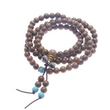 108 Beads Bracelet 6mm Natural Sandalwood Buddhist Buddha Wood Prayer Bead Mala Unisex Men Bracelets & Bangles Jewelry Bijoux