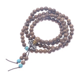 108 Beads Bracelet 6mm Natural Sandalwood Buddhist Buddha Wood Prayer Bead Mala Unisex Men Bracelets & Bangles Jewelry Bijoux