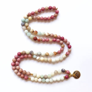 108 Mala Rhodonite Balances Rhodonite Bracelet New Design Women`s Yoga Bracelet Healing Spiritual Gift Amazonite Bracelets