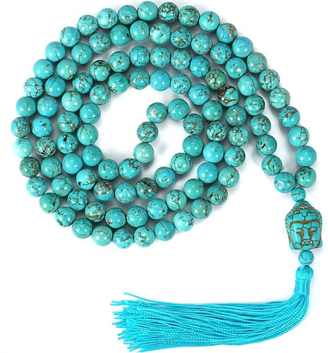 108 Mala necklace 8 mm natural stone beads prayer beaded 108 Bead Mala, Mala Jewelry, Yoga Class Prayer Jewelry