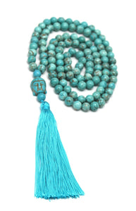 108 Mala necklace 8 mm natural stone beads prayer beaded 108 Bead Mala, Mala Jewelry, Yoga Class Prayer Jewelry