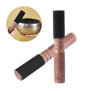 Tibetan Buddhism Singing Bowl Mallet Wood Striker w/ Leather Head Wrapped with premium Leathe Relax Yoga Art Crafts