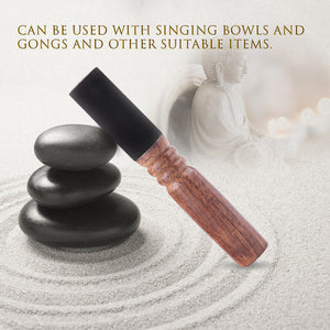 Tibetan Buddhism Singing Bowl Mallet Wood Striker w/ Leather Head Wrapped with premium Leathe Relax Yoga Art Crafts