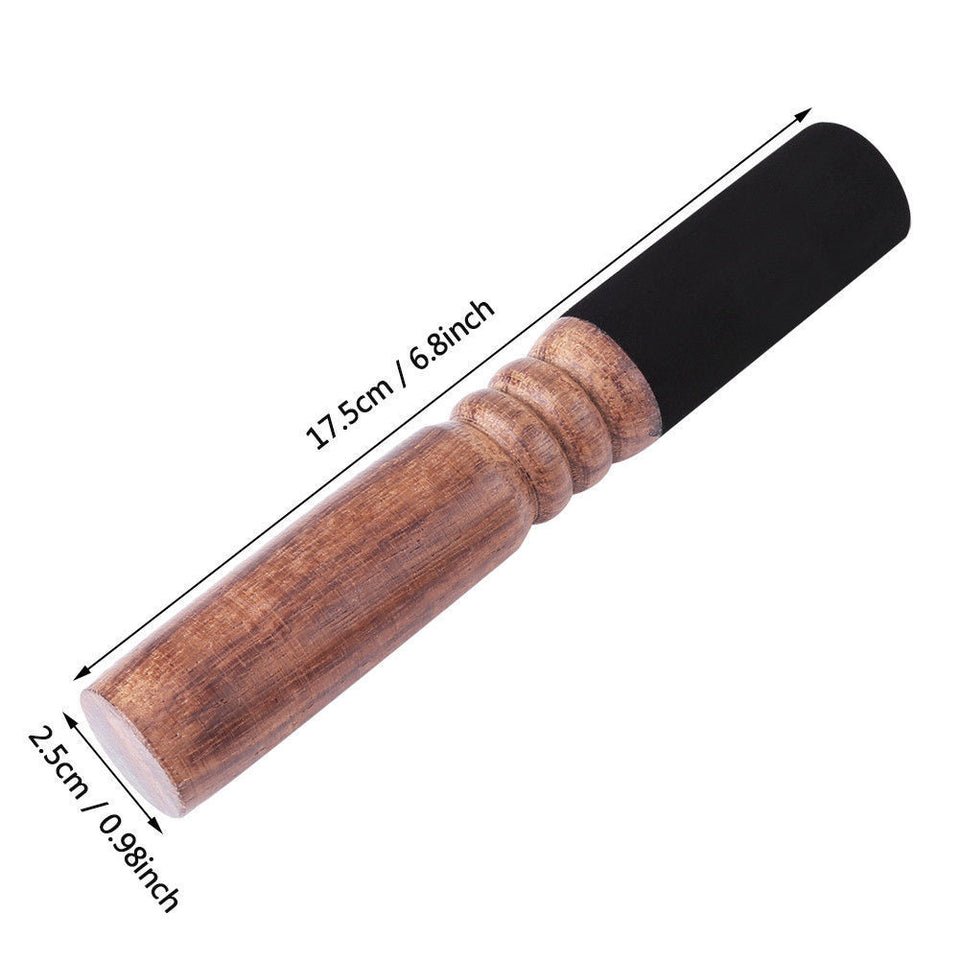 Tibetan Buddhism Singing Bowl Mallet Wood Striker w/ Leather Head Wrapped with premium Leathe Relax Yoga Art Crafts