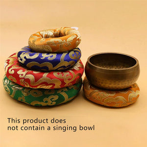 1pc Random Color Tibetan Singing Bowl Mat Pad Himalayan Hand Hammered Chakra Meditation Religion Belief Buddhist Supplies