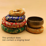 1pc Random Color Tibetan Singing Bowl Mat Pad Himalayan Hand Hammered Chakra Meditation Religion Belief Buddhist Supplies