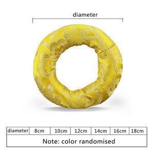 1pc Random Color Tibetan Singing Bowl Mat Pad Himalayan Hand Hammered Chakra Meditation Religion Belief Buddhist Supplies