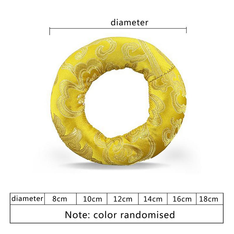 1pc Random Color Tibetan Singing Bowl Mat Pad Himalayan Hand Hammered Chakra Meditation Religion Belief Buddhist Supplies