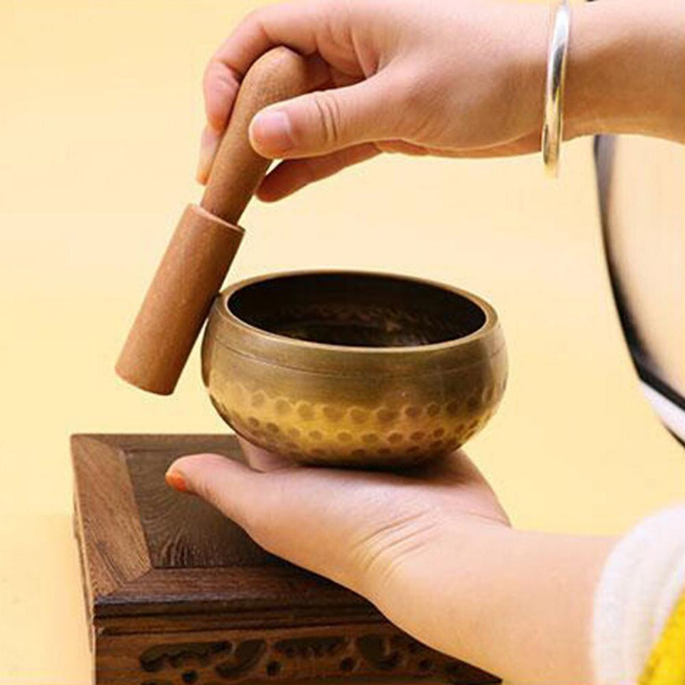 Tibetan Buddhism Singing Bowl Hand Hammered Yoga Copper Chakra Meditation Gift Relax Soothing Sound Meditation Specialists