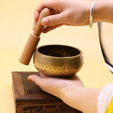 Tibetan Buddhism Singing Bowl Hand Hammered Yoga Copper Chakra Meditation Gift Relax Soothing Sound Meditation Specialists