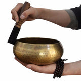 Hot New Copper Crafted Gilt Yoga Singing Bowl Buddhism Tibetan Chakra Meditation wholesale