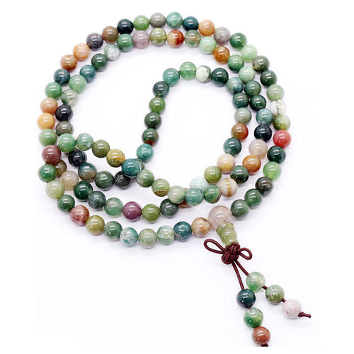 New Rhinestone texture popular 6mm 108 Prayer Tibetan India Buddhist Beads Mala Bless Bracelet Necklace