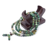 New Rhinestone texture popular 6mm 108 Prayer Tibetan India Buddhist Beads Mala Bless Bracelet Necklace
