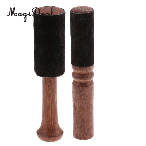 2PCS Tibetan Wood Singing Bowl Strikers Buddhism Meditation Mallet 12.5/12.7cm