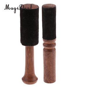 2PCS Tibetan Wood Singing Bowl Strikers Buddhism Meditation Mallet 12.5/12.7cm