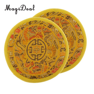 2pcs Round Cloth Tibetan Singing Bowl Cushion Pillow for Dharma Diameter 12cm