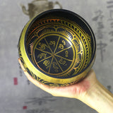 3Pcs/Set Tibetan Bowl Buddhist Bowl Singing Bowl with Bowls Mats Meditation Sound Massage Home Ornament Belief Buddhist Supplies