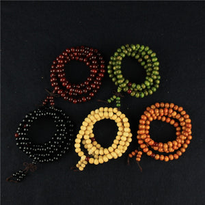 5 Colors 108 Beads 8mm Sandalwood Buddhist Jewelry Buddha Wood Prayer Bead Mala Unisex Men Bracelets & Bangles Jewelry