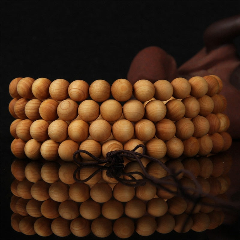 108 Wenge Wooden Prayer Beads Tibetan Buddhist Buddha Bracelet For Women Men Bangle Jewelry