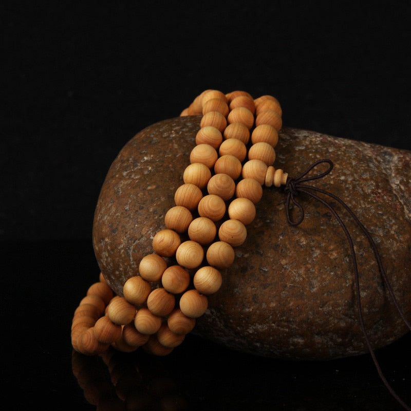 108 Wenge Wooden Prayer Beads Tibetan Buddhist Buddha Bracelet For Women Men Bangle Jewelry