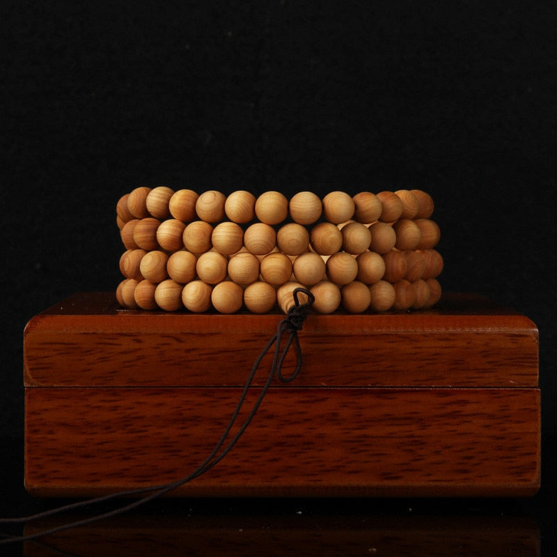 108 Wenge Wooden Prayer Beads Tibetan Buddhist Buddha Bracelet For Women Men Bangle Jewelry