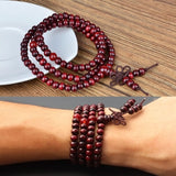 6MM108 Sandalwood Bead Mala 108 Prayer Bracelet yoga Chakas Buddhism energy Wristband Healing cuff natural Bless spirituality