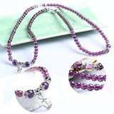 Crystal Stone Buddhist 108 Prayer Beads Mala Bracelet Necklace Ethnic Style Clear Beads Buddhist Bangle Women Jewerly Gift