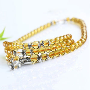 Crystal Stone Buddhist 108 Prayer Beads Mala Bracelet Necklace Ethnic Style Clear Beads Buddhist Bangle Women Jewerly Gift
