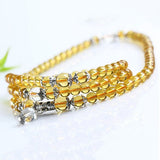 Crystal Stone Buddhist 108 Prayer Beads Mala Bracelet Necklace Ethnic Style Clear Beads Buddhist Bangle Women Jewerly Gift