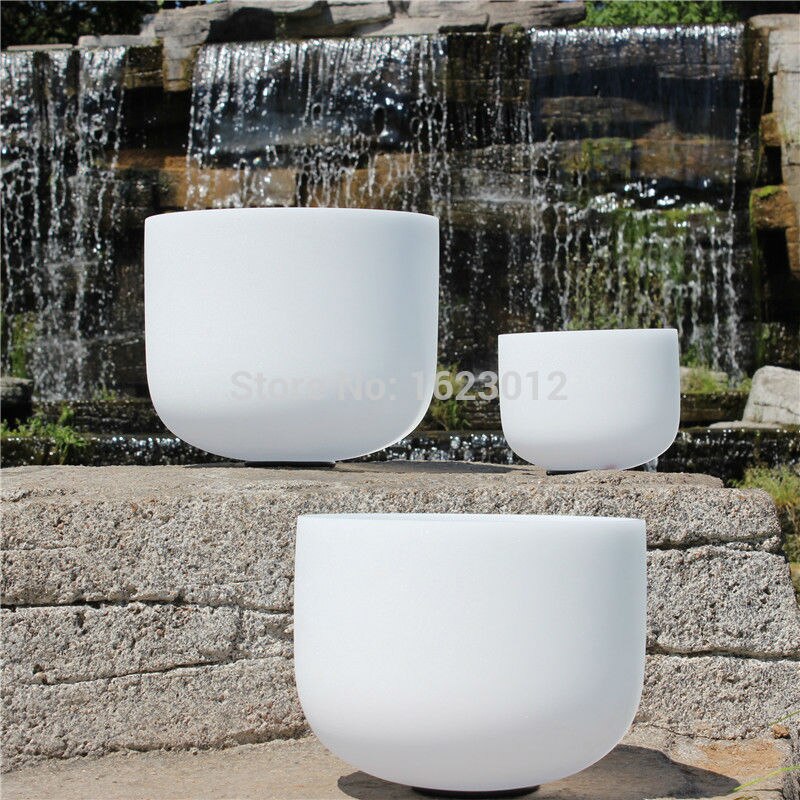 8'' 10'' 12'' quartz crystal singing bowl chakra set 3 pcs