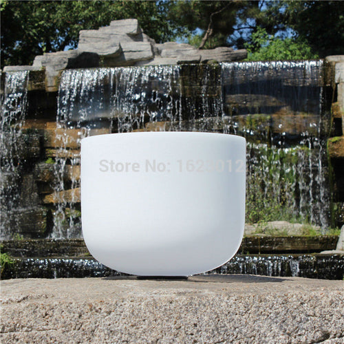 8'' F Note Frosted Quartz Crystal Singing Bowls