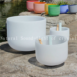 8'' F Note Frosted Quartz Crystal Singing Bowls