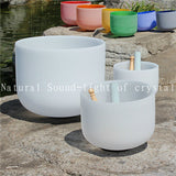 8'' F Note Frosted Quartz Crystal Singing Bowls