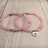 8MM Natural 108 quartz rose Bracelet Healing mala Lucky new  yoga Handmade Meditation natural pray Wrist Sutra Bless