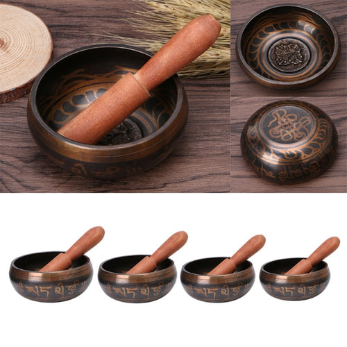 Buddhism Tibetan Singing Bowl Hand Hammered Yoga Copper Chakra Meditation Gift