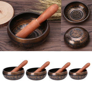 Buddhism Tibetan Singing Bowl Hand Hammered Yoga Copper Chakra Meditation Gift