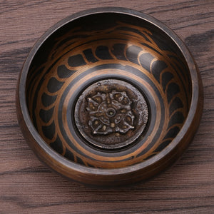 Buddhism Tibetan Singing Bowl Hand Hammered Yoga Copper Chakra Meditation Gift