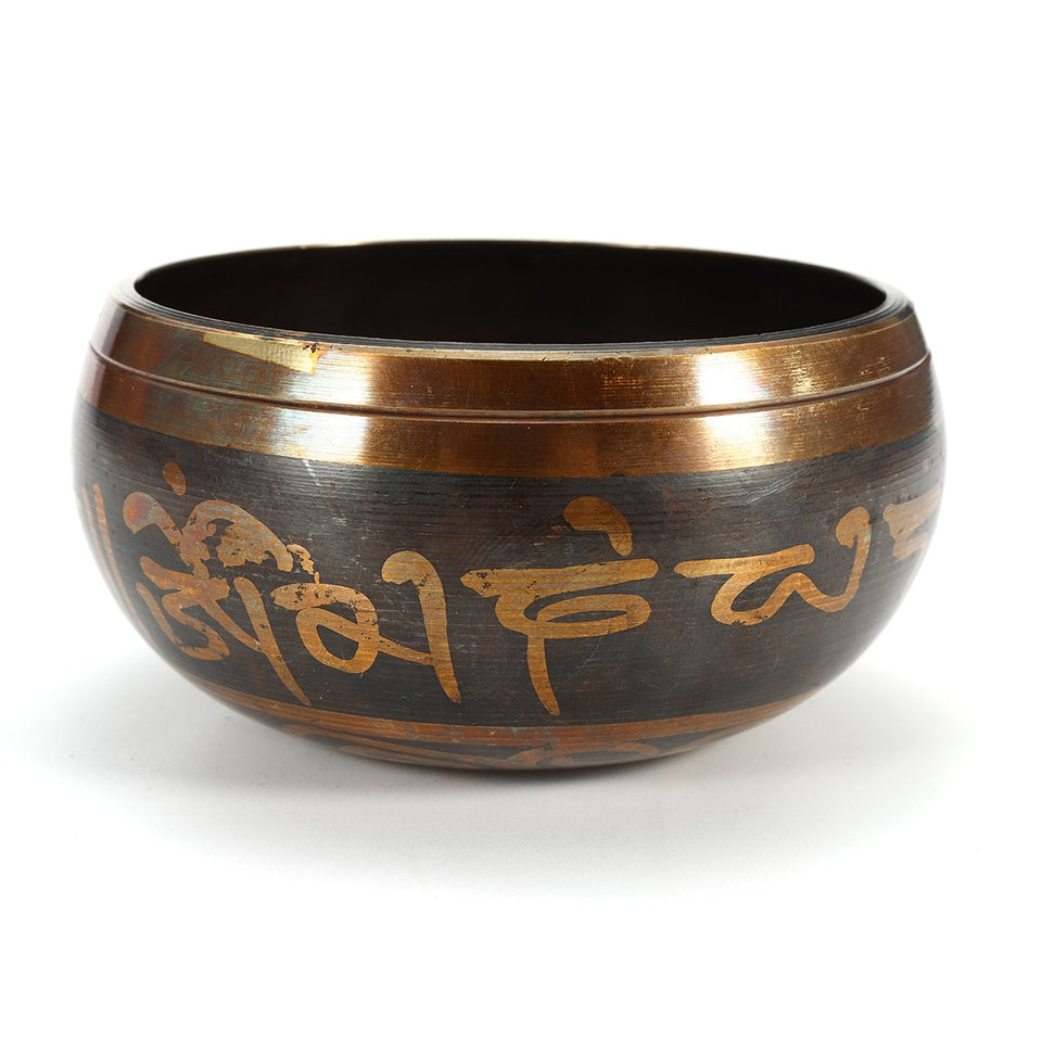 8cm Brass Tibetan Buddhism Singing Bowl Meditation Relaxation Healing Wood Striker Set 8.6x4.1cm For yoga Meditation Healing