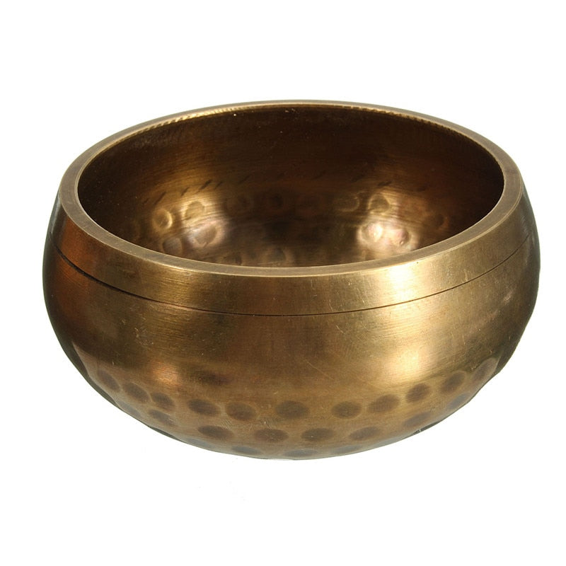 8cm Hand Hammered Chakra Tibetan Singing Bowl Set Wood Sticker Mat for Meditation Yoga Buddhism Gifts Home Decor Crafts