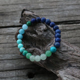 8mm Lapis Lazuli And Aventurine JaPaMala Beads Necklace, Blue Nacklace, 108 Bead Mala, Mala Jewelry, Yoga Class Prayer Jewelry