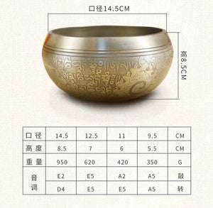 95.cm/11cm/14.5cmTibetan Bowl Singing Bowl Decorative-wall-dishes Home Decoration Decorative Wall Dishes Tibetan Singing Bowl