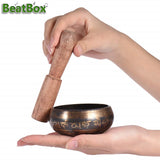 Handmade Tibetan Bell Metal Singing Bowl with Striker for Buddhism Buddhist Meditation & Healing Relaxation