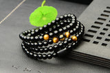 Black 108 Prayer Beads Tiger Eye Stone Bracelet Necklace Crystal Strand Mala Rosary Buddhist Buddha Lover Lucky Amulet Jewelry