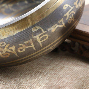 Brass Tibetan Yoga Singing Bowl Meditation Singing Bowl Himalayan Hand Hammered Chakra Meditation Sound Massage Home Ornament