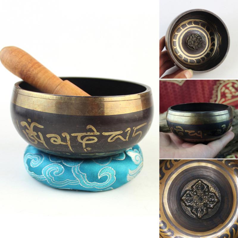 Buddhist Accessories Tibetan Meditation Hammer Music Bowl Yoga Bronze Sound Therapy Chakra Singing Bowl Yoga Meditation
