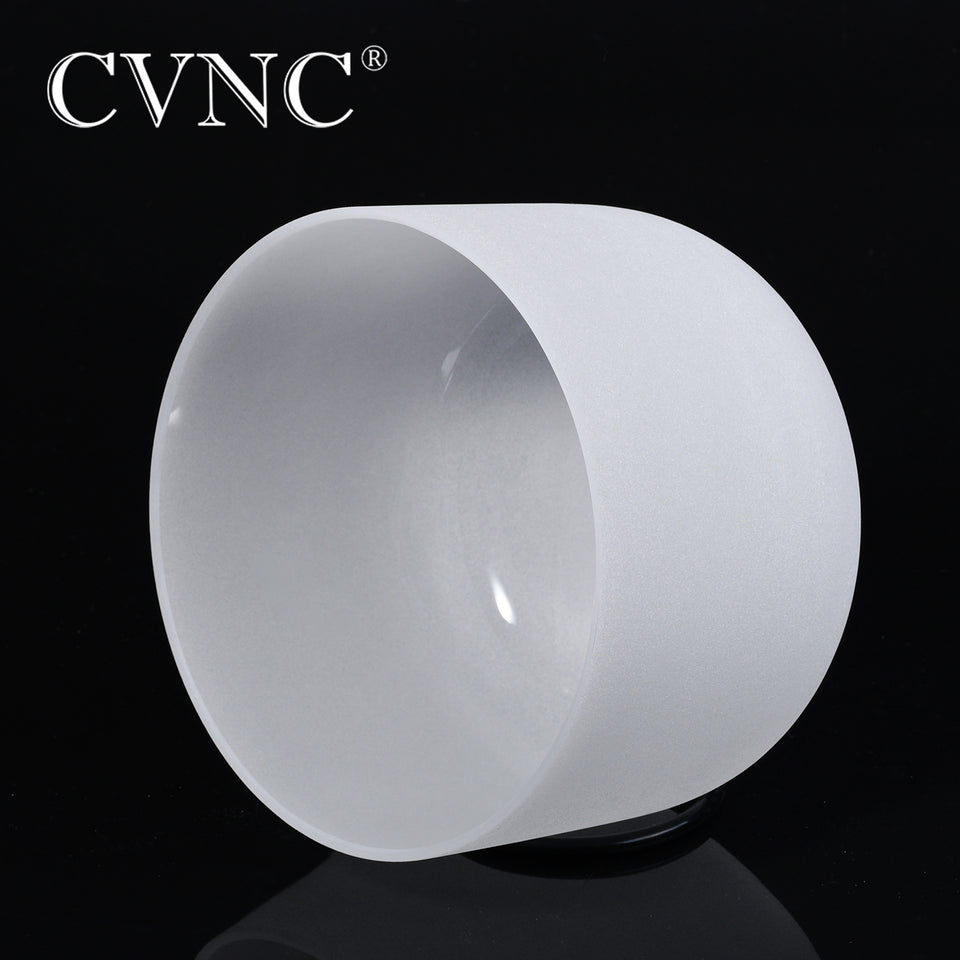 CVNC  10''  Chakra  Note  CDEFGAB Frosted Quartz Crystal Singing Bowl