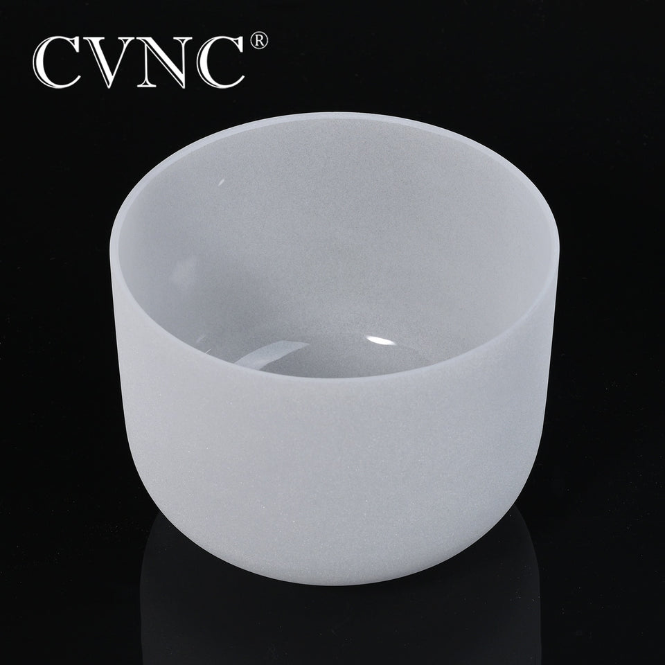 CVNC  10''  Chakra  Note  CDEFGAB Frosted Quartz Crystal Singing Bowl