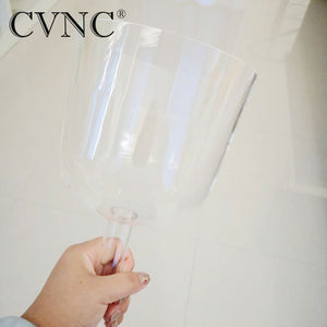 CVNC 528hz  clear crystal singing chime or crystal singing bowl with handle for body heath healing spirit soul therapist