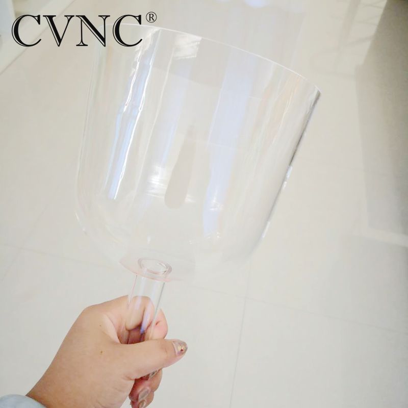 CVNC 528hz  clear crystal singing chime or crystal singing bowl with handle for body heath healing spirit soul therapist